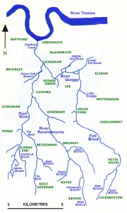 Map of the Ravensbourne river system