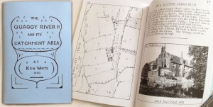 Ken’s charmingly handwritten illustrated book, ‘The Quaggy River and its Catchment Area’ is available from QWAG